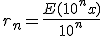 r_n=\frac{E(10^nx)}{10^n}